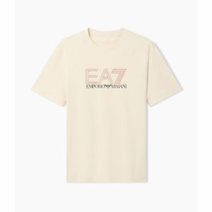 Emporio armani
visibility cotton jersey crew neck beige tee